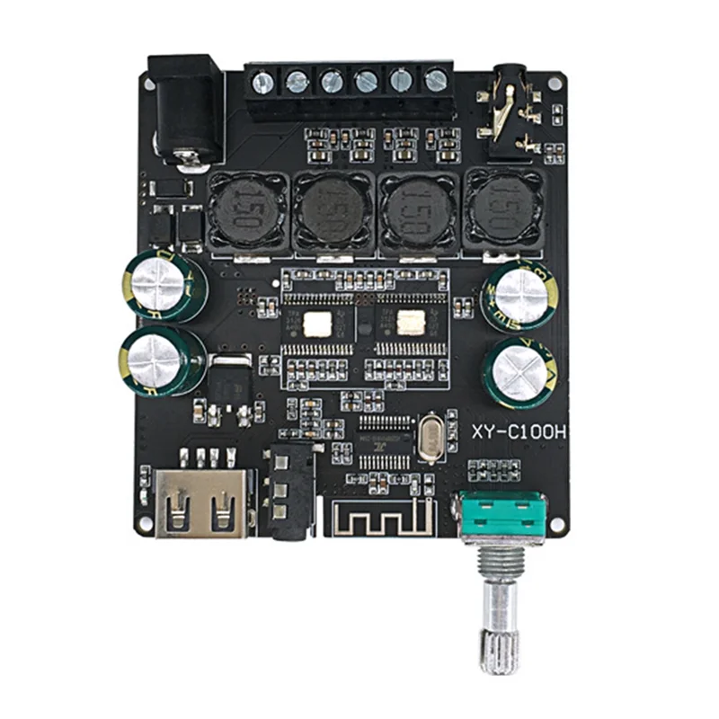 XY-C100H Bluetooth5.0 Digital Amplifier Board TPA3116D2 100W+100W 2-Channel HIFI Version 2.0 Stereo Audio Module DC5-26V