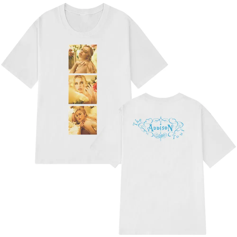 أديسون راي أديسون جولة 2025 الجرافيك تي شيرت الرجال النساء موضة تي شيرت الصيف قصيرة الأكمام فضفاضة تي شيرت غير رسمي الشارع الشهير #2