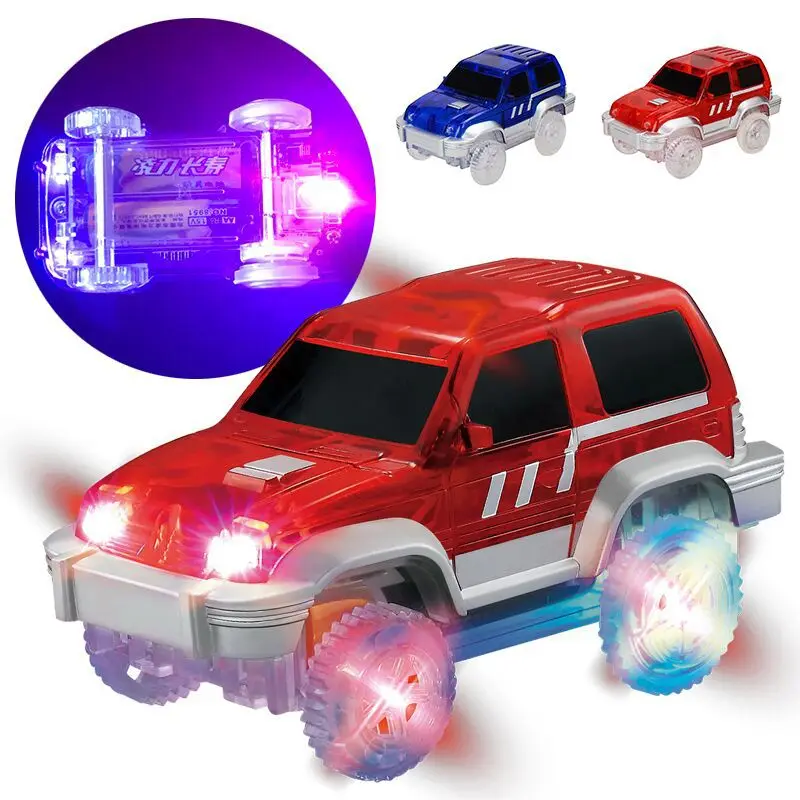 Children\'s Electric Glowing Racing Track Car DIY Plastic Glow In The Dark Creative Children\'s Educational Toys