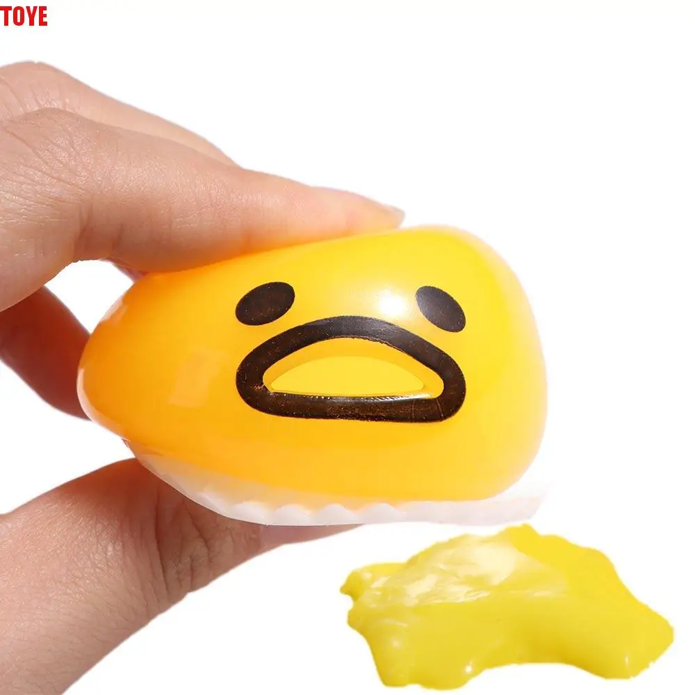 

Fluid Vomiting Egg Yolk Pinch Toys Tricky Puking Vomiting Egg Yolk Squeezing Toy Non Stick Super Soft