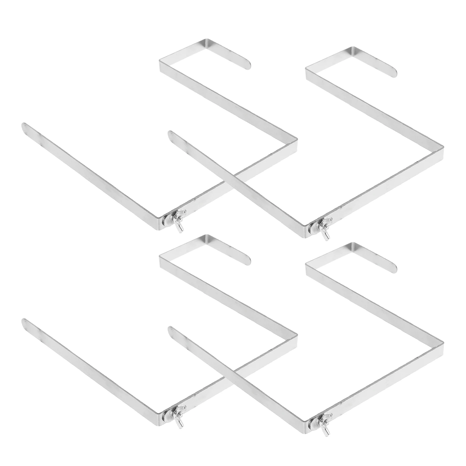 

4pcs Cemetery Wreath Hanger Adjustable Stainless Steel Hook for Headstone Grave Marker Garland Hanging Ornament Household