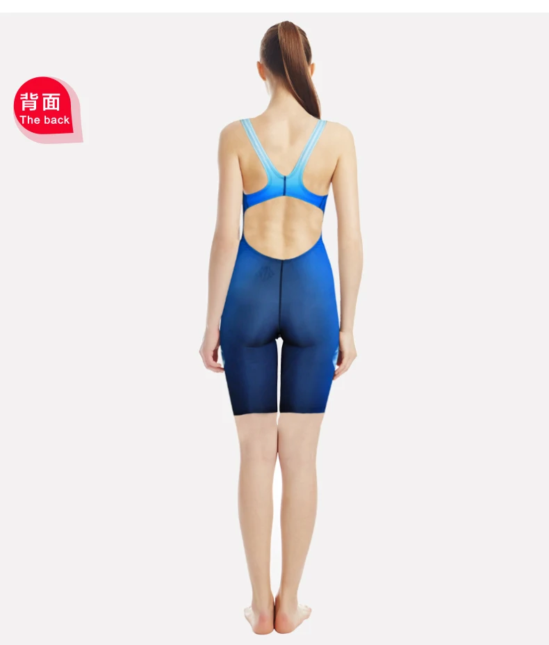 Costume da bagno professionale da corsa intero atletico ad asciugatura rapida da donna per allenamento femminile al ginocchio Monokini Beach Surf