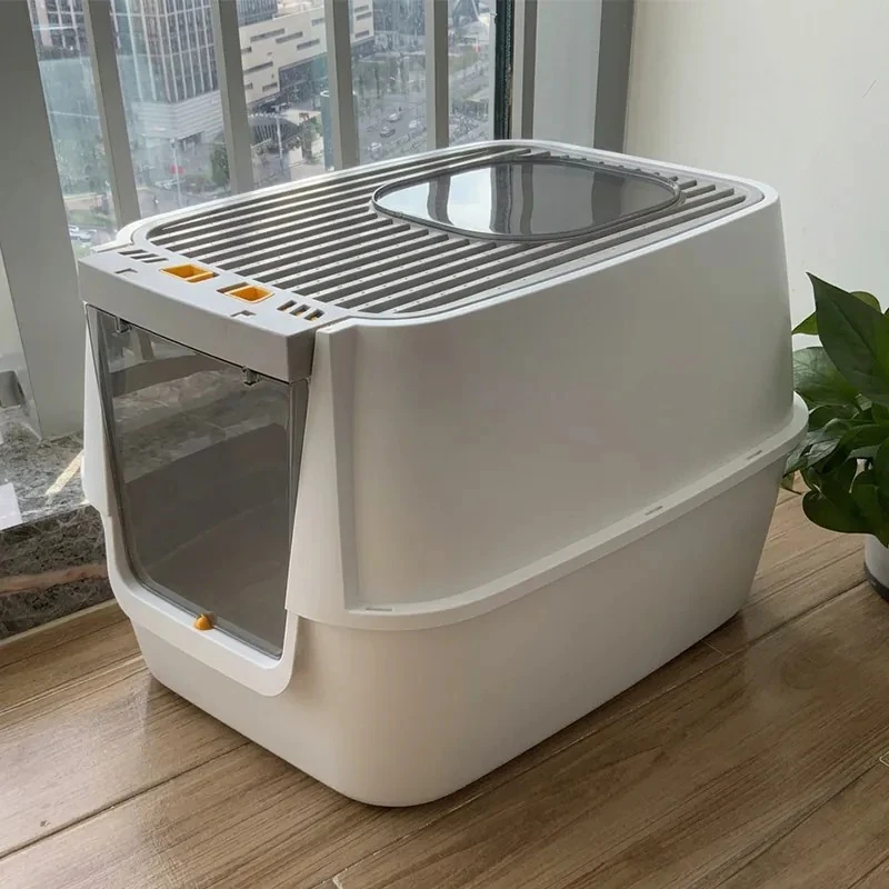 Castle For Cats open‑ended Defecation Entrance Litter Box Training With Hole Sandbox Litter Box Katzenklo Edelstahl Pet Products