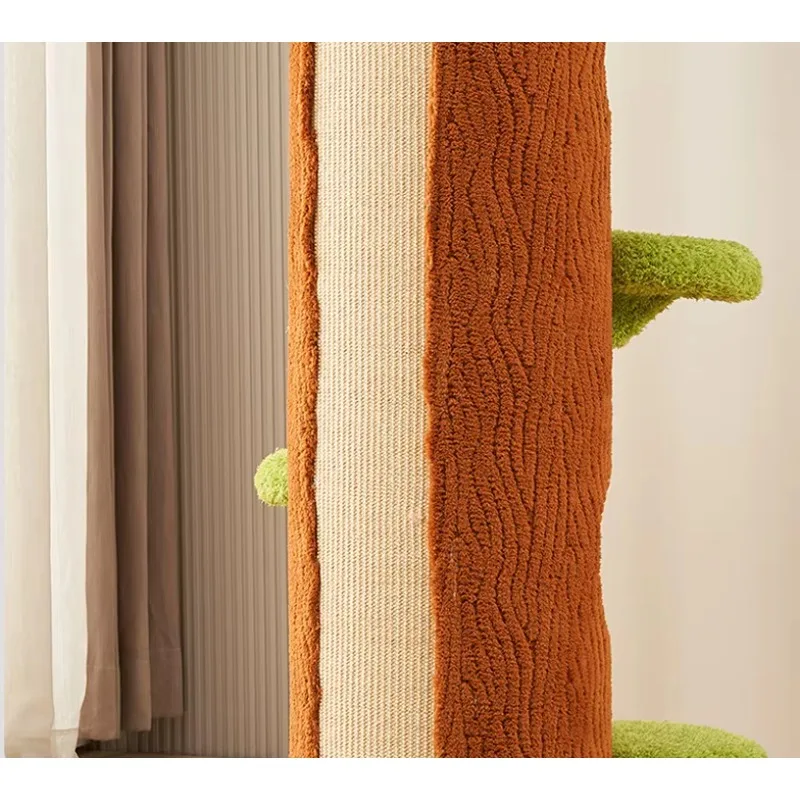 Cat climbing frame nest tree a solid wood space capsule through Tianzhu cat frame sisal toy