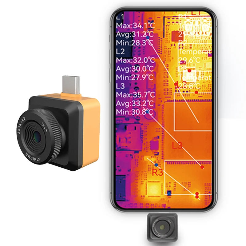 InfiRay T2L/T2S Plus Thermal Imager IR Camera Imaging Thermometer PCB 25HZ Fault Diagnosis Detect Repair For Phone Android TypeC