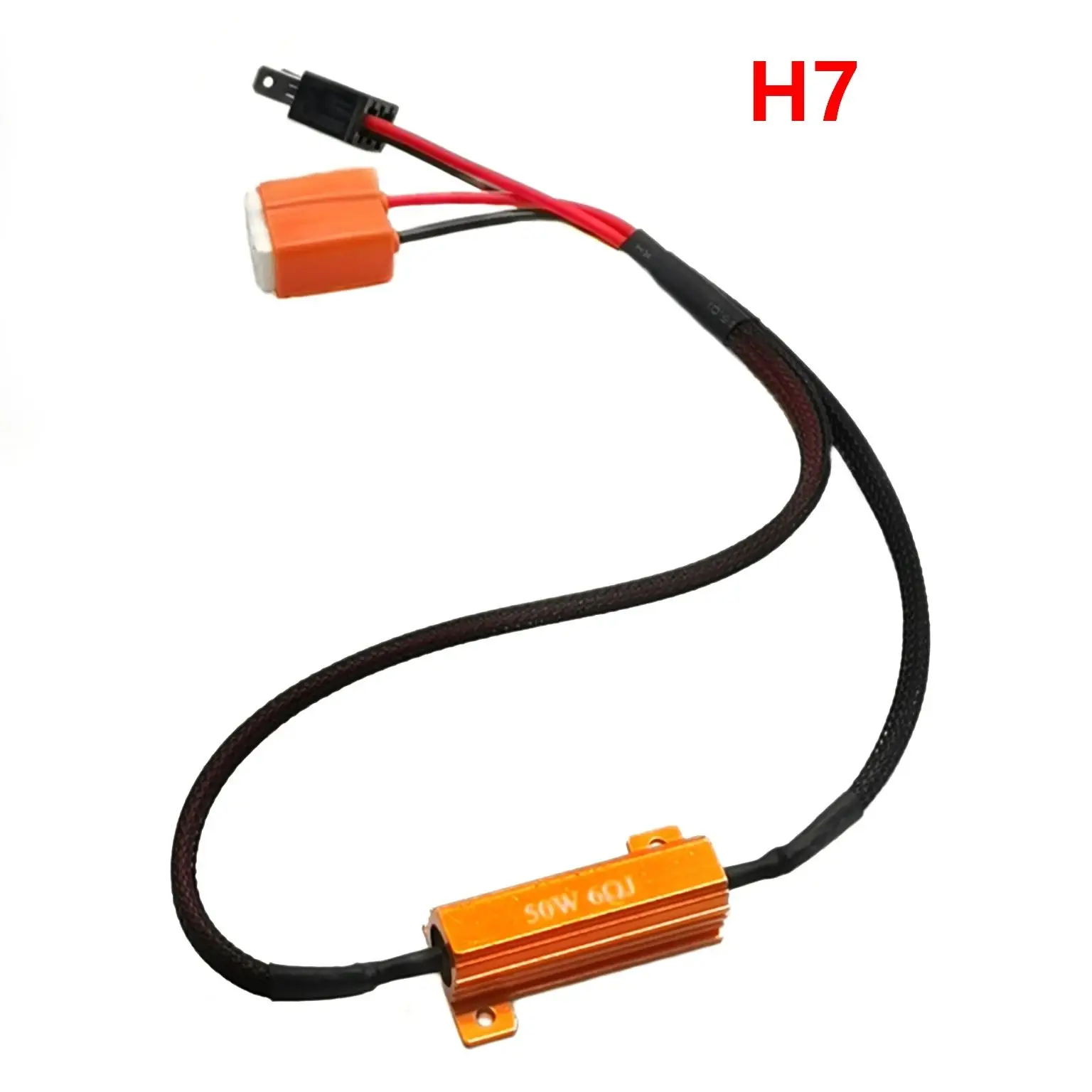 

2Pcs 50W 60hm Gold Fuse LED Headlights Canbus Error Canceller H1 H3 H7 H11 9005 9006 Metal Warning Canceller Decode LED Lamps