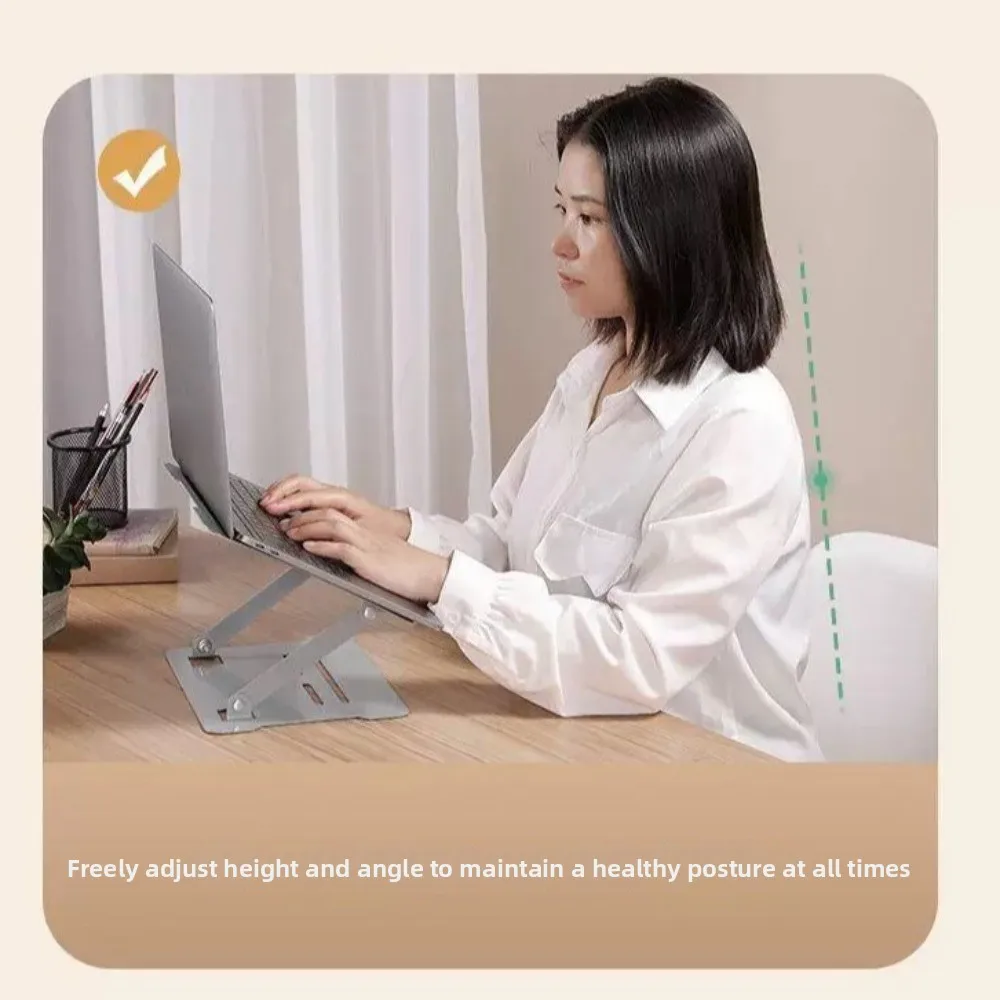 

Portable Adjustable Tablet Stand Heat Dissipation Anti Slip Laptop Holder Height Adjustable Alloy Laptop Metal Bracket Office