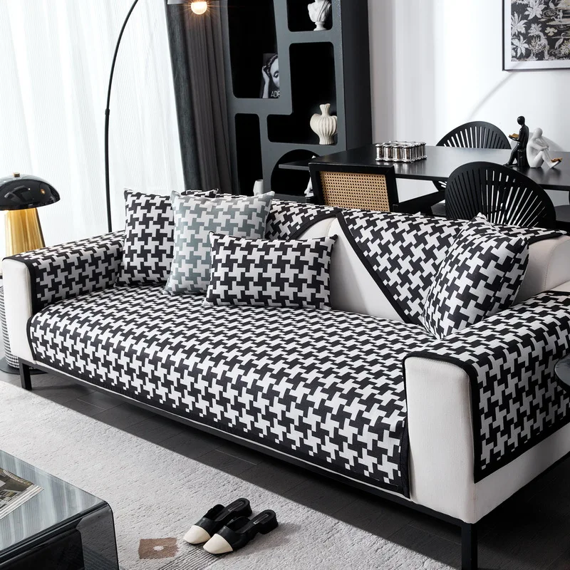 아이스 실크 소파 쿠션, 여름 아이스 쿨 매트, 격자 무늬 앉는 쿠션, 고급 프리미엄 느낌, 미끄럼 방지 가죽 소파 커버 쿠션 타월