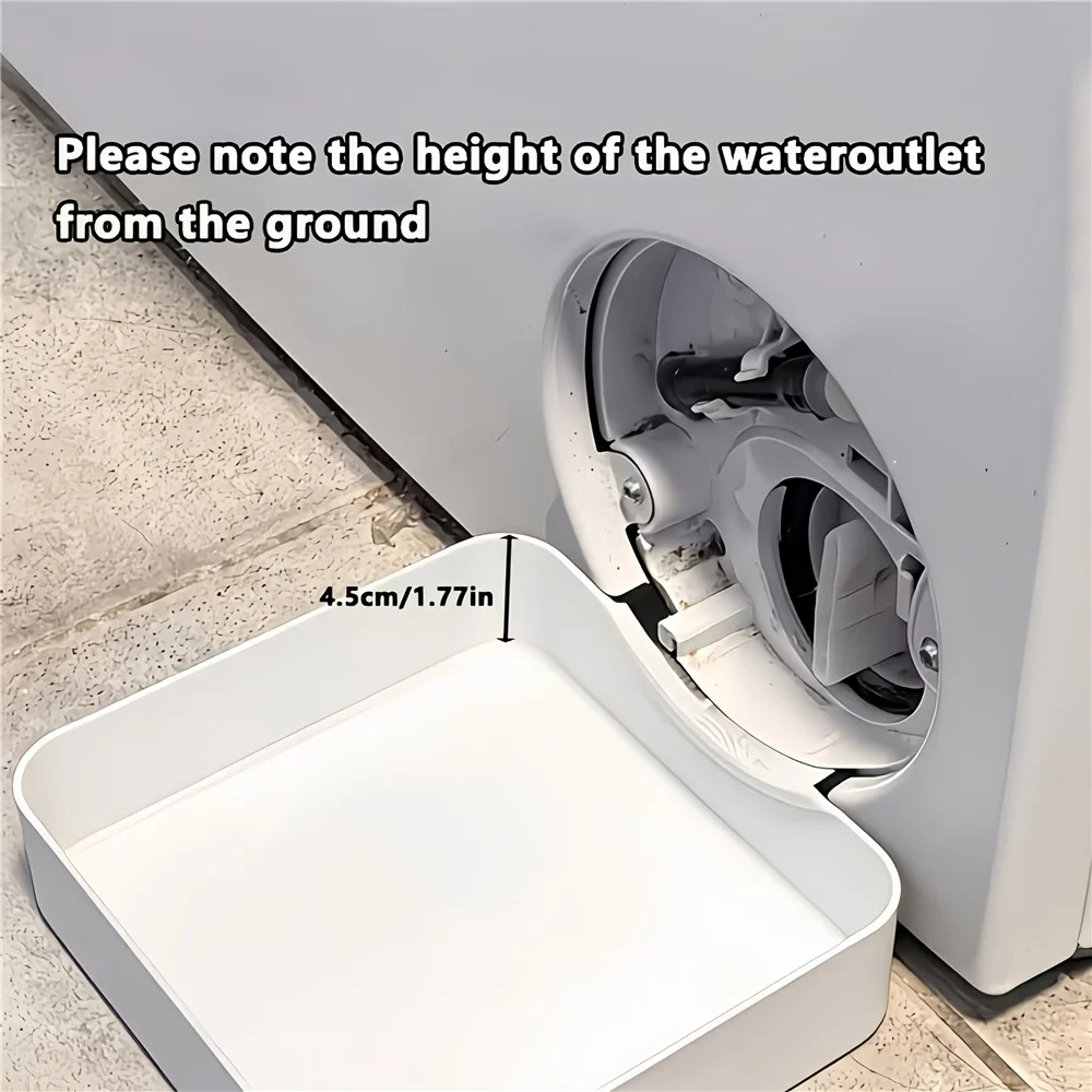 Washing Machine Drain Water Collection Tray, Lint Filter and Foreign Object Drip Tray, Clean Laundry Room Water Collection Box image 3