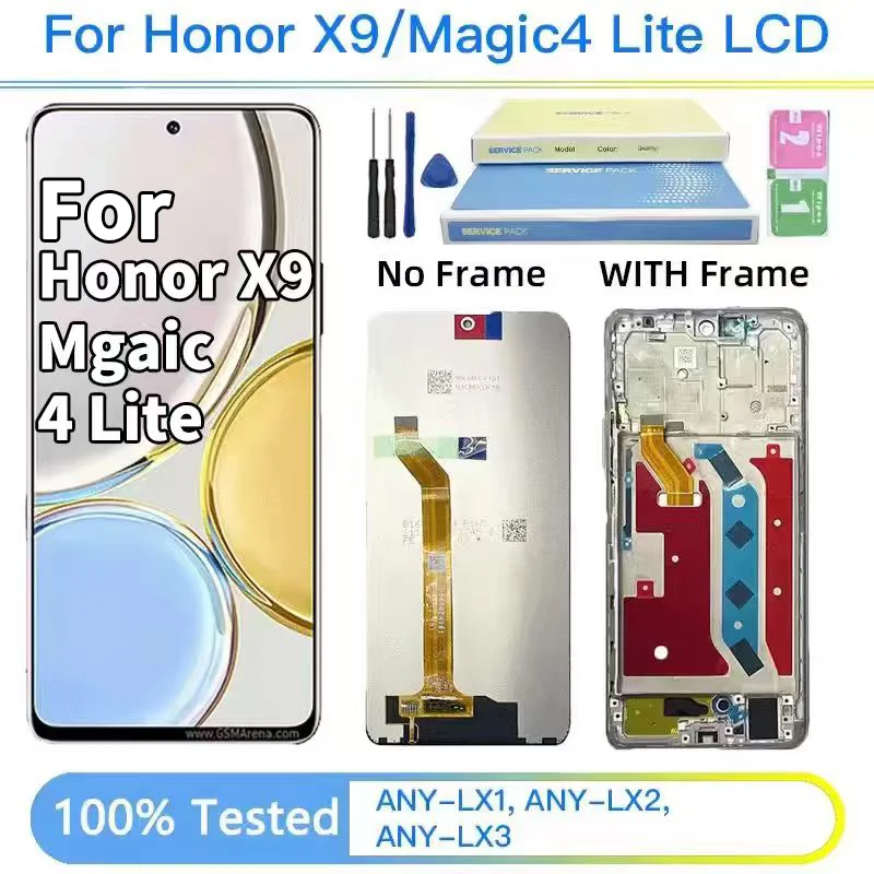 Magic4 Lite ANY-LX1 ANY-LX2 ANY-LX3 Ekran wyświetlacza dla Honor X9 LCD ANY-NX1 Wyświetlacz LCD Ekran dotykowy Digitizer Assembly