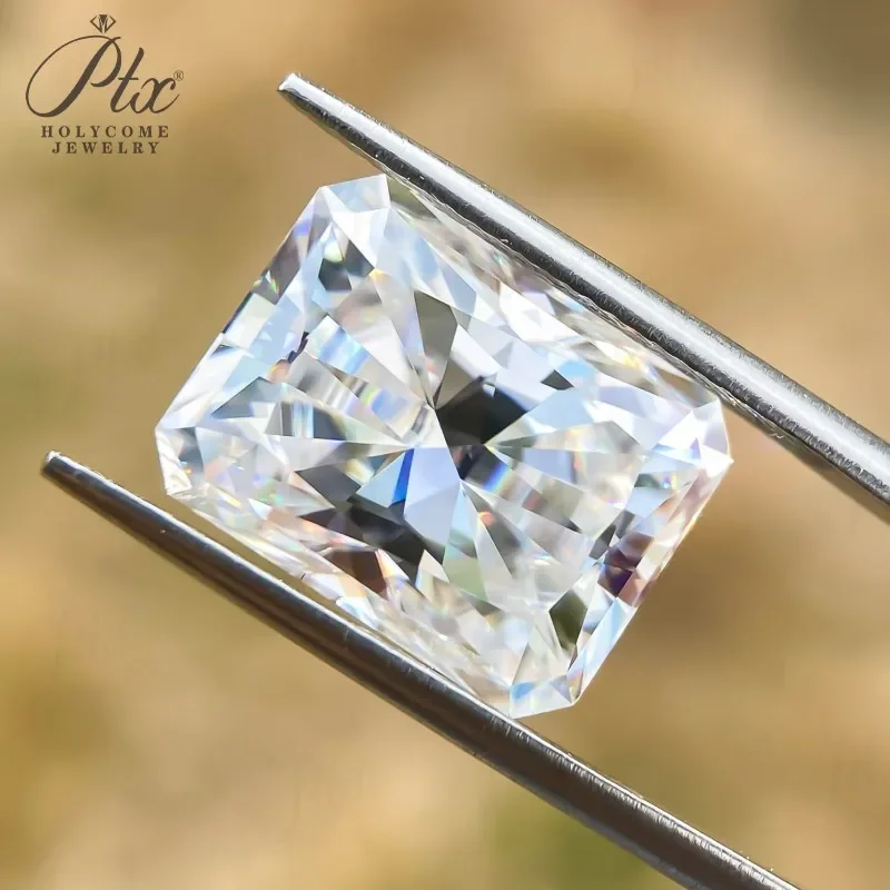 100% Moissanit-Diamant, Radiant-Schliff, 0,3-10 Karat, DIY-Ring, Halskette, Ohrringe, Hauptmaterialien, Großhandel, Perlen in Primärfarben – Detail 8