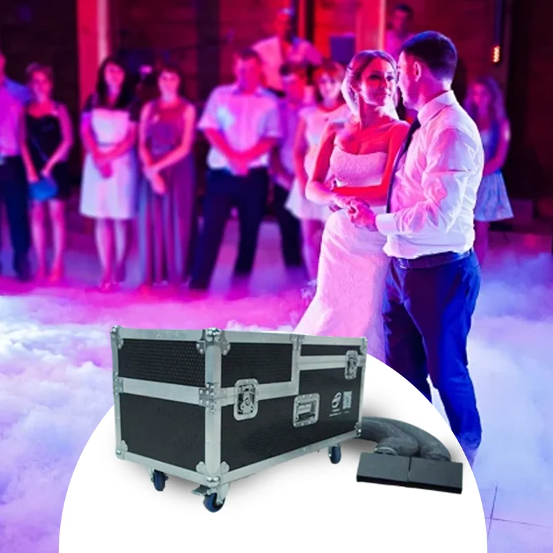 【High Quality】3000W Low Lying Dry Ice Fog Machine Double Head DMX Stage Wedding Disco Party Event Portable High Output Unit Tool