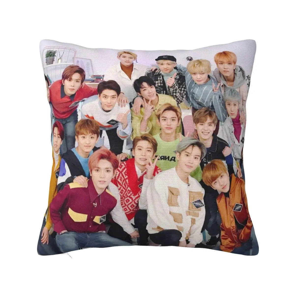 NCT DREAM Plaid Pillowcase Printing Fabric Cushion Cover Decoration Korean Boy Group Pillow Case Cover Home Zipper 40X40cm