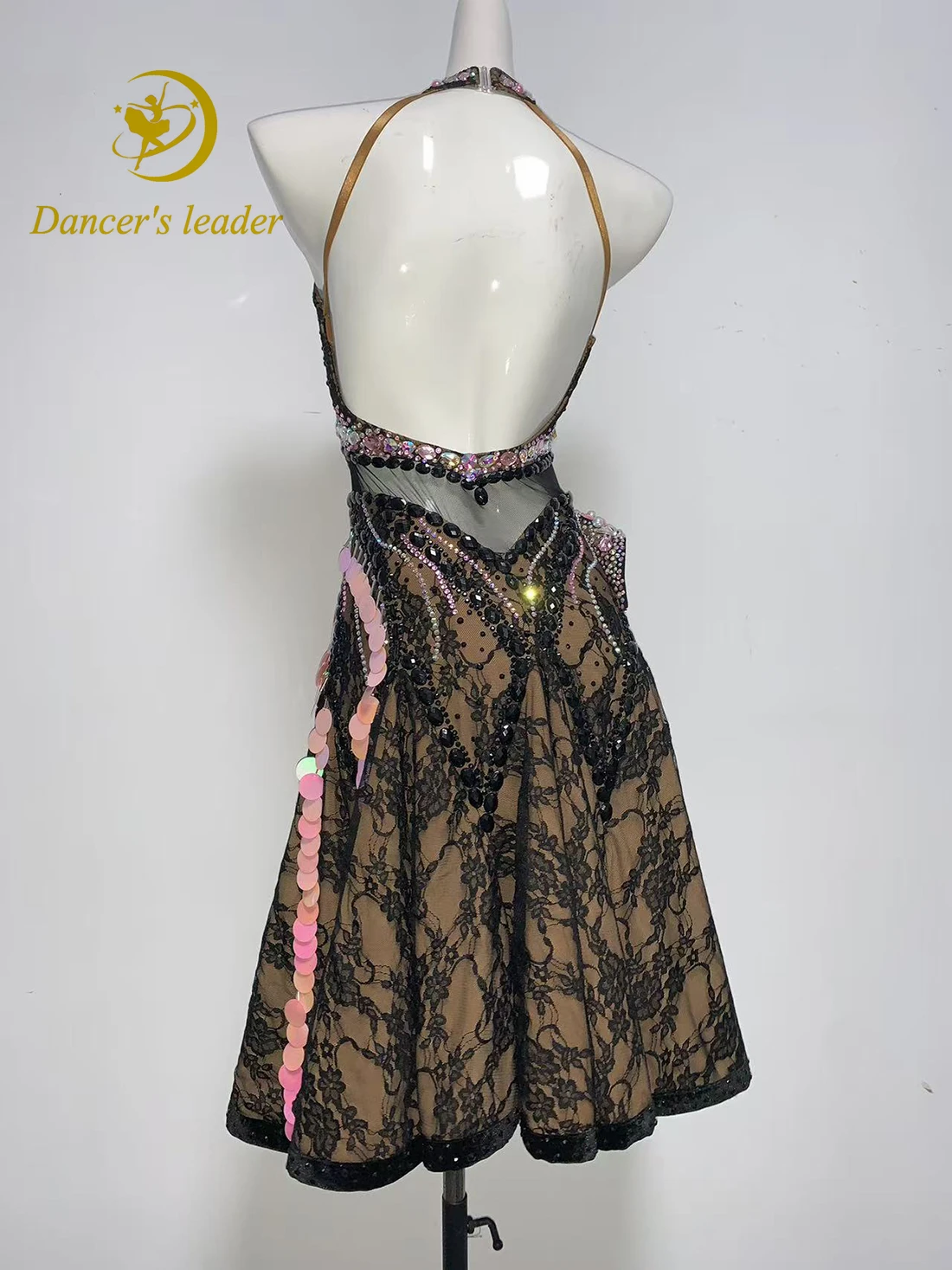Latin Dance Adult Children'S Dress Rhinestone High-End Custom Leopard Print Tassel Tango Women'S Professional Clothing
