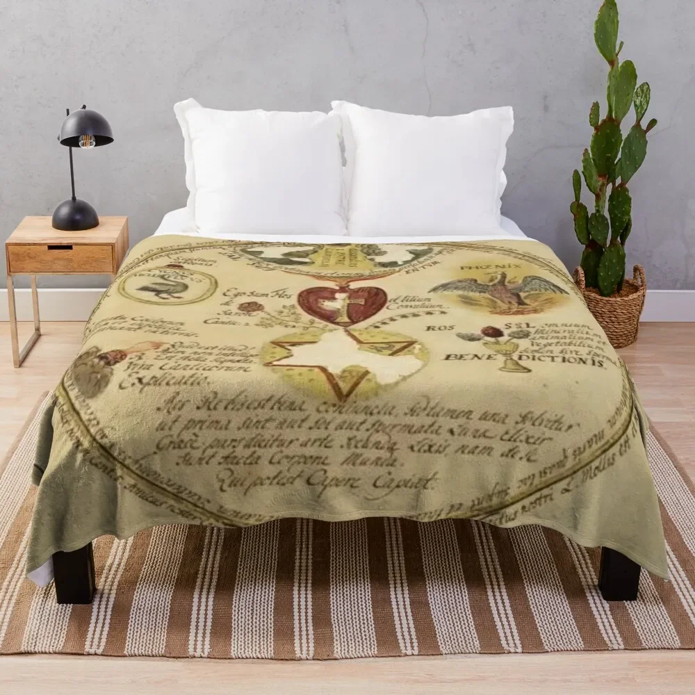 

Rosicrucian Alchemy #3 Throw Blanket Soft Plush Blanket as Housewarming Gift