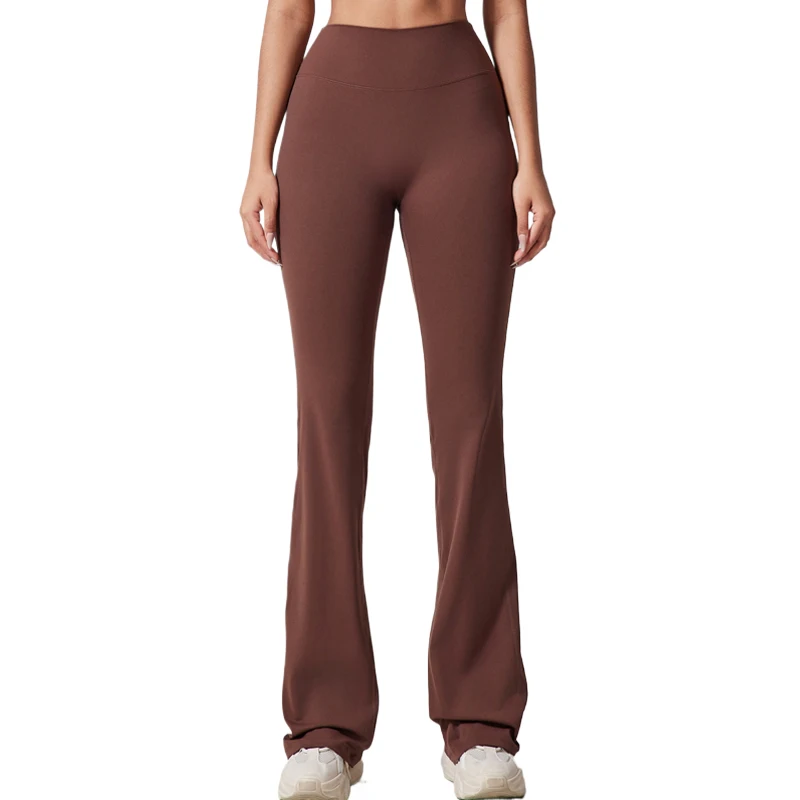 DIAS FIT JOY Women's Hip Lifting Flared Pants High Waisted Yoga Fitness Pants Sports Micro Flared Yoga Pants Wide Leg Pants