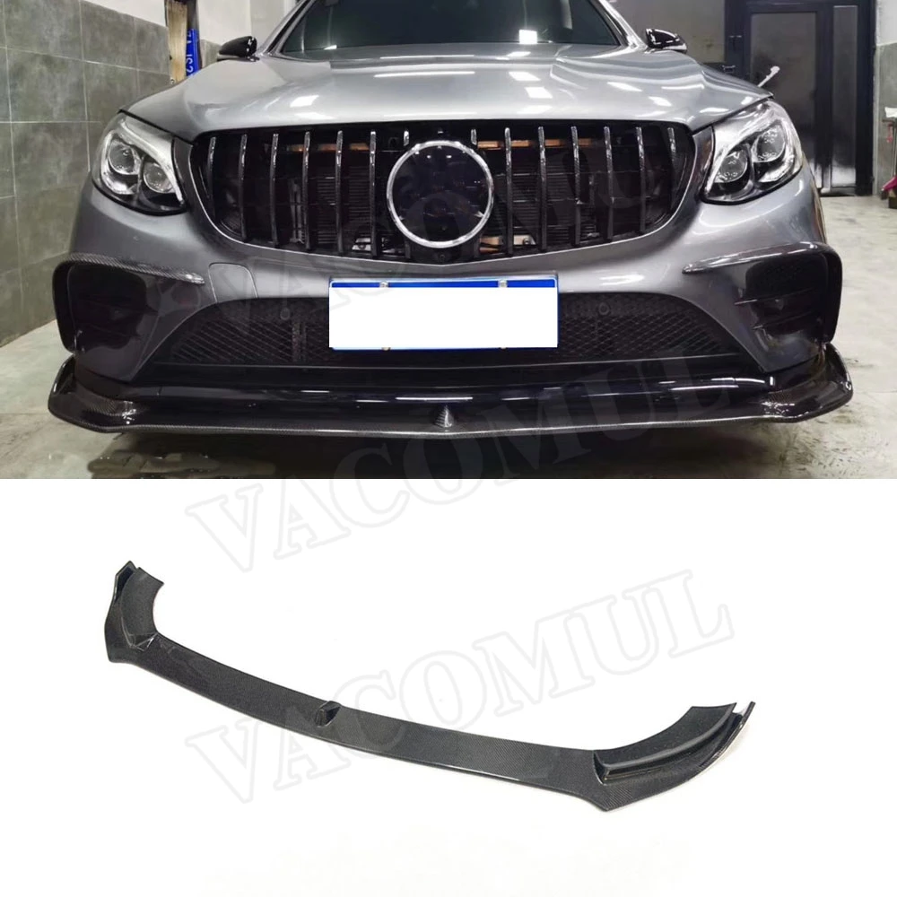

VACOMUL Carbon Fiber FRP Front Lip Spoiler for Benz GLC Class W253 GLC63 2014-2018 Head Bumper Chin Guard Car Styling Decor