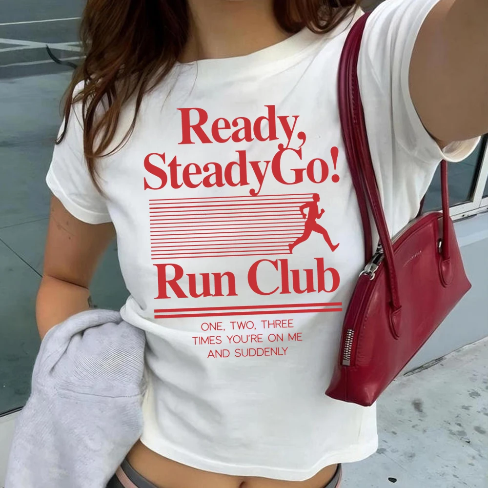 Kiss All The Time Disco Occasionally Crop Baby Tee HS Toghter Concert Shirt Cute Ready Steady Go Run Club Music Lyrics Crop Top