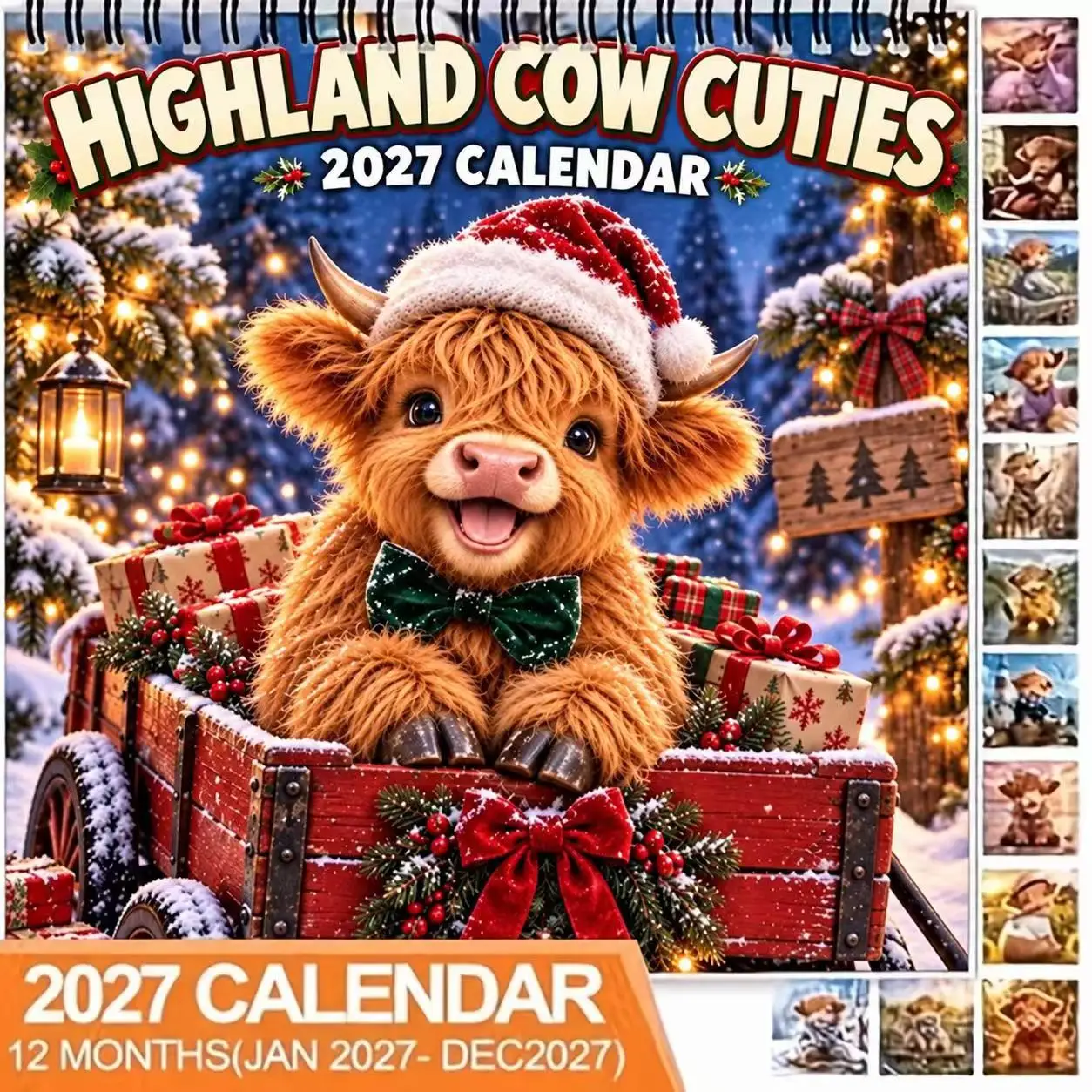 2027 Years Unique Calendar Featuring Cute Cartoon Calendar with Humorous Designs Ideal December Hanging For Gifting Home Decor