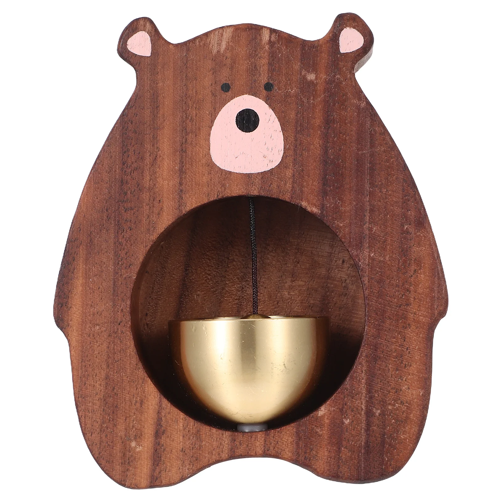 

Bear Doorbell Magnetic Chime Ring Open Wooden Shopkeepers Brass Office Bells for Homes Doors Entryway Decoration