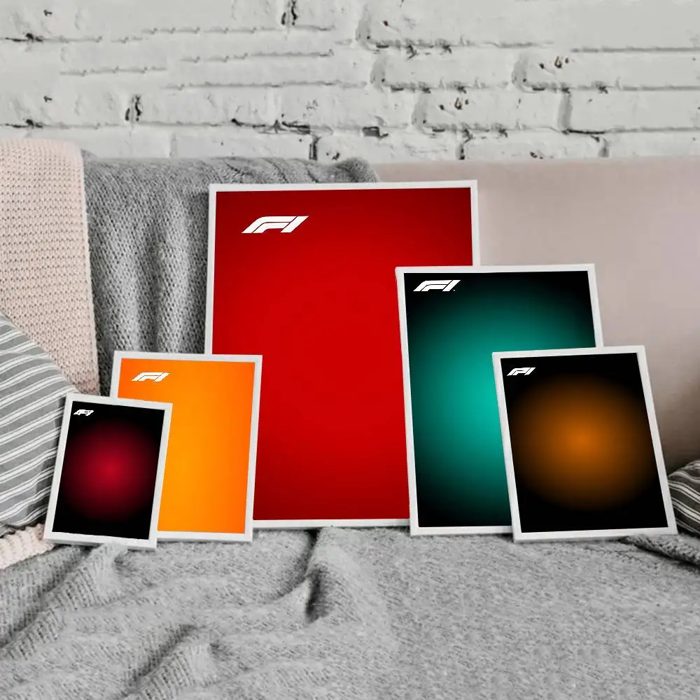 Modern Famous Racing Cars Series Gradient Whitepaper Poster HD Quality Poster Wall Art Painting Study Room Wall Decor