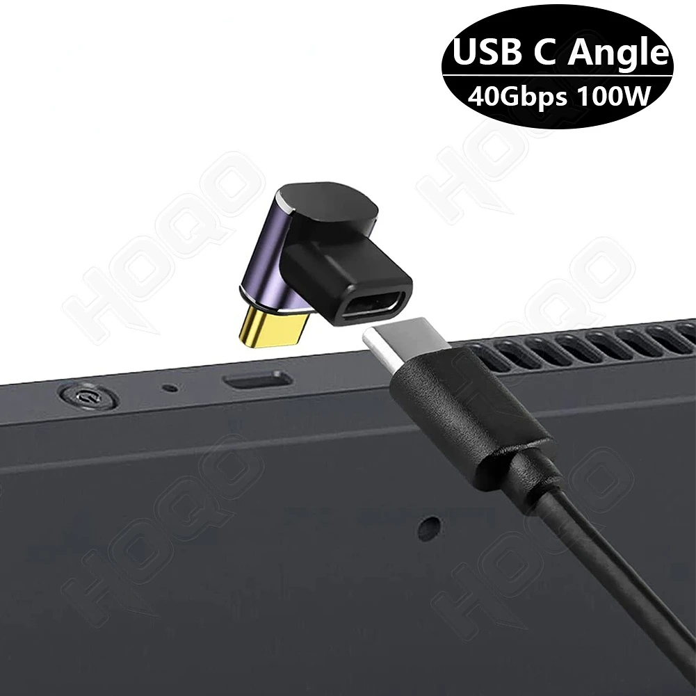 Адаптер USB C, 40 Гбит/с, 90 градусов, USB Type-C