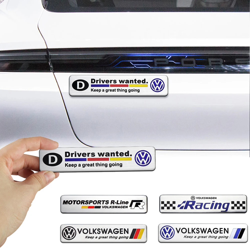 3D Aluminum Styling Car Body Trunk Emblem Stickers For Volkswagen VW Golf 6 7 8 Passat CC 4 Motion MTM Blue Motion Polo Jetta