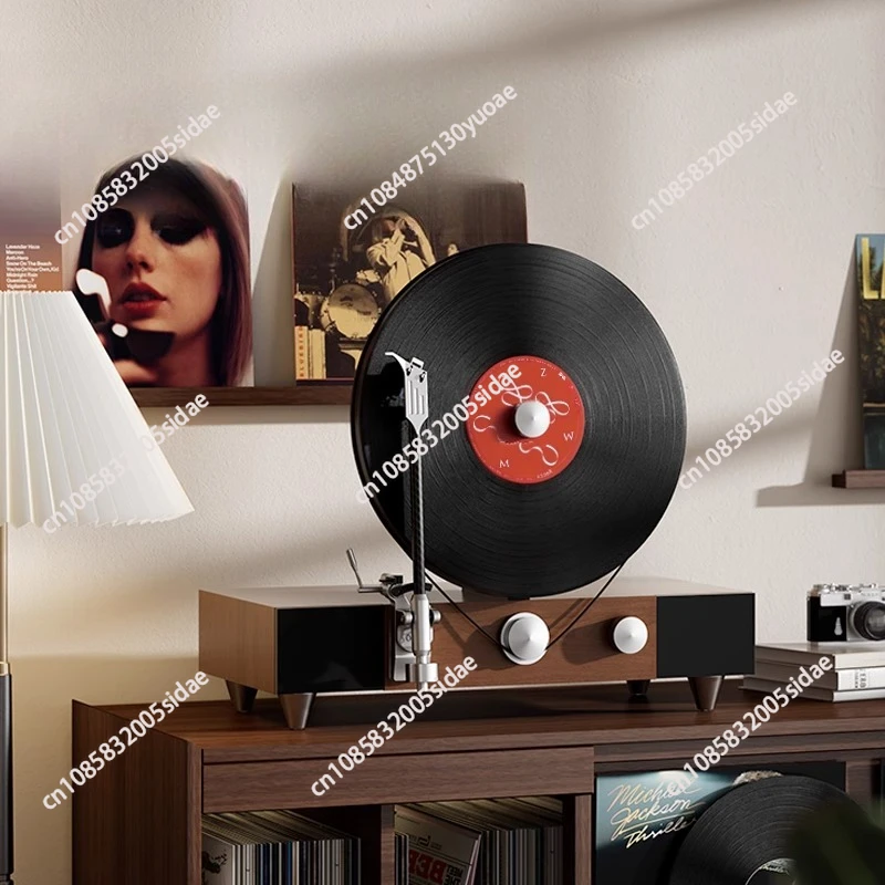 Vinyl record phonograph stereo retro integrated vertical living room bluetooth speaker