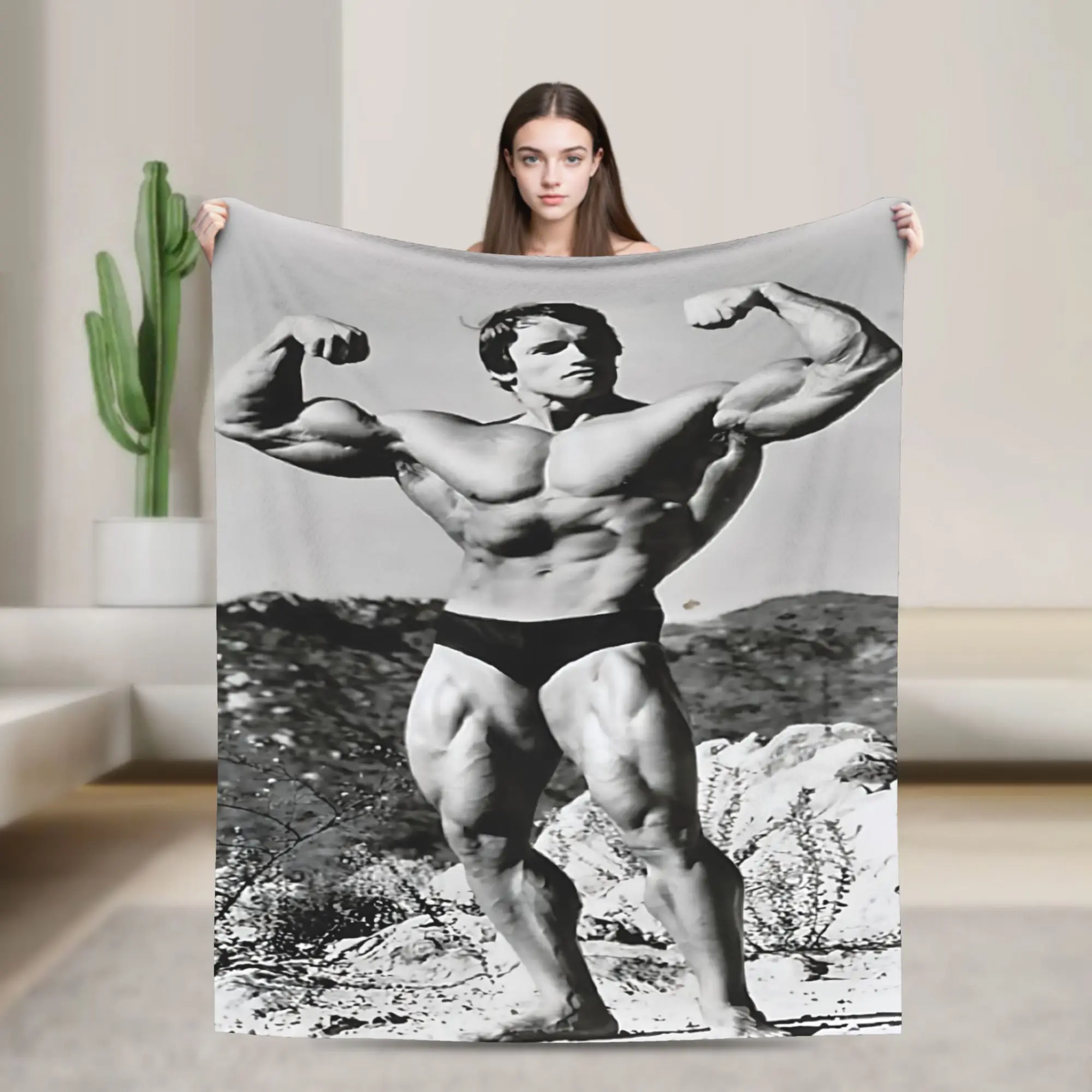 Arnold Schwarzenegger Merch Blankets Lightweight Thin Flannel  Throw Blankets Cozy Bedspread