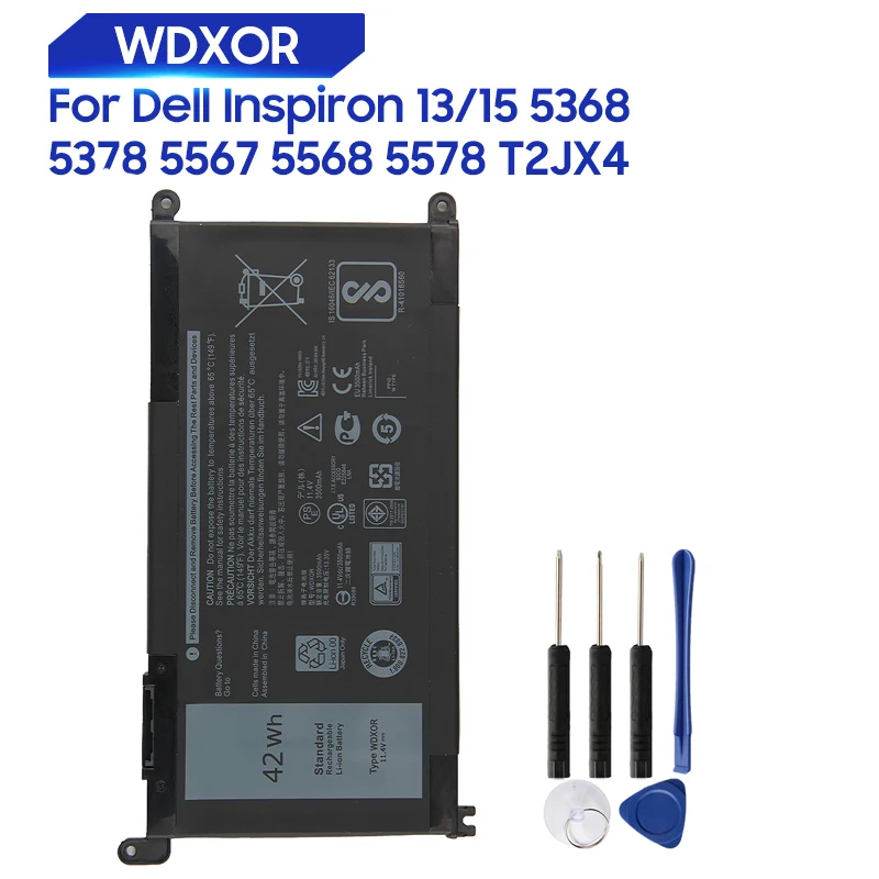 Replacement New Battery WDX0R WDXOR For Dell Inspiron 14 7000 7460 5567 7560 15MF FW8KR 13 5000 5368 7368 P61F001