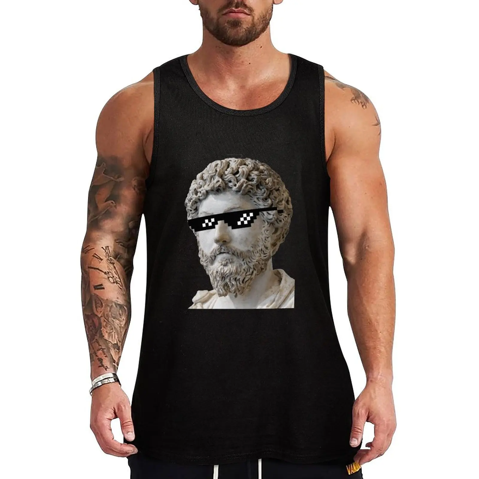 

Marcus Aurelius - Deal with it Tank Top summer 2025 sleeveless vests t-shirt Men's