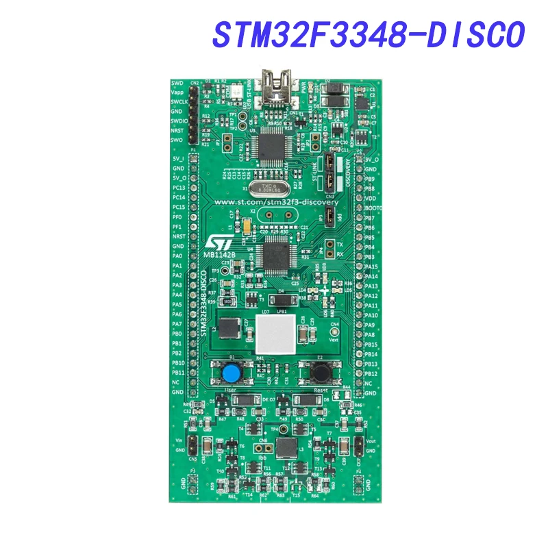 

STM32F3348-DISCO Development Board, STM32F334C8T6 MCU, 64KB flash memory, USB reenumerated function