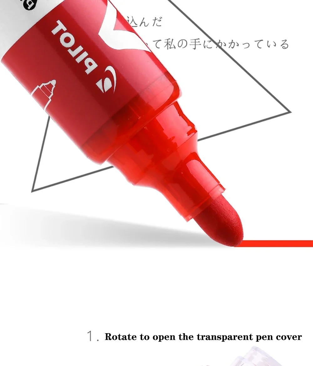 Japan PILOT Schwarzer Whiteboard-Marker, Büro, gerade Flüssigkeit, großes Fassungsvermögen, nachfüllbare Tinte, Bildung, Trainingskurs, löschbarer Stift – Detail 9