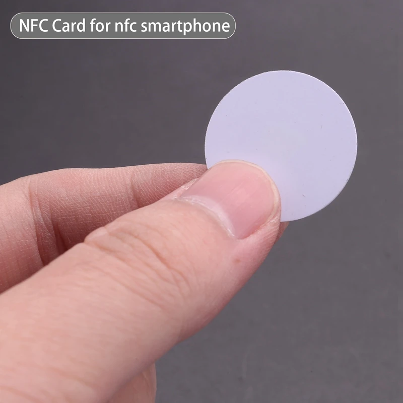 Untuk Ntag215 tag NFC, kartu NFC koin PVC kosong kompatibel dengan semua ponsel & perangkat yang mendukung NFC-(30 buah)