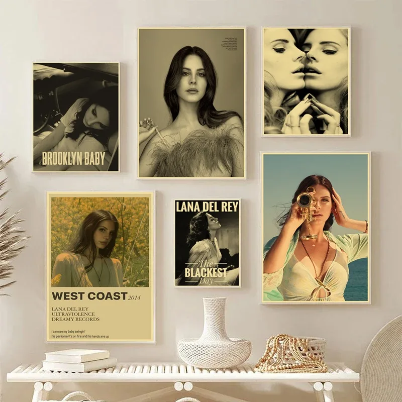 Lizzy Grant Lana Del Singer Office Wall Art Decoration Painting for Living Room Posters Canvas Pictures Home Decor