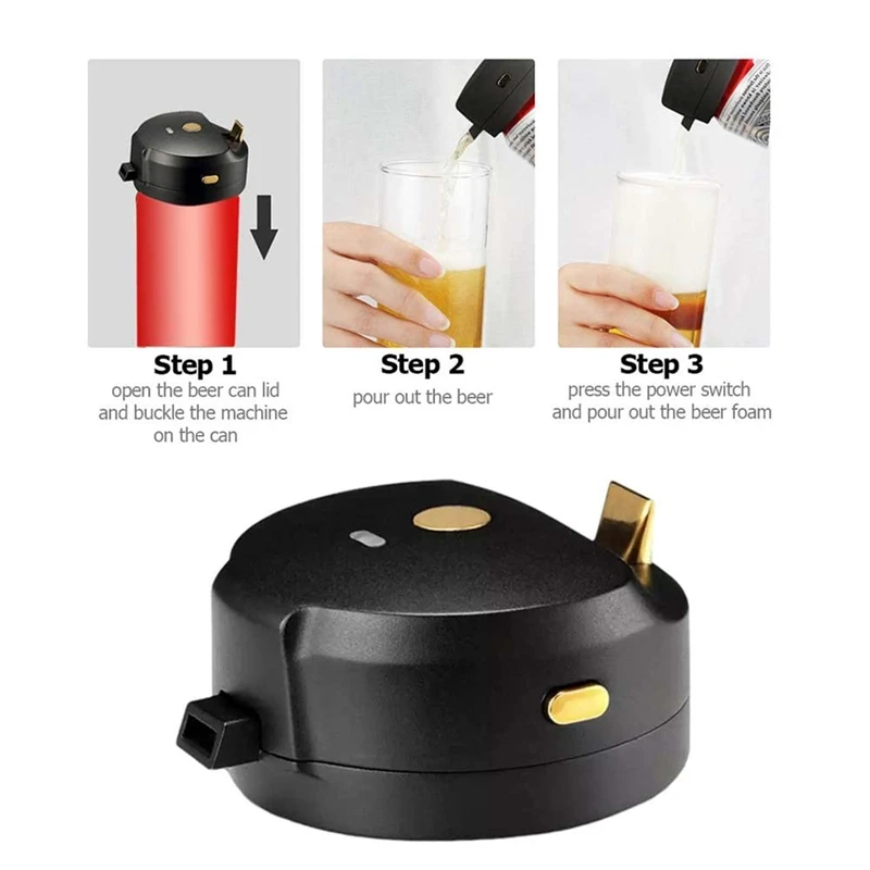 Canner Beer Foamer,Portable Canned Beer Foam Machine,Special Purpose For Canned Beer, Foam Maker,Beer Server,Washable