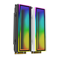 M.2 Nvme Heat Sink 5V 3PIN ARGB Solid State Hard Disk Cooler AURA Sync Aluminum Alloy Heat-resistance for M.2 2280