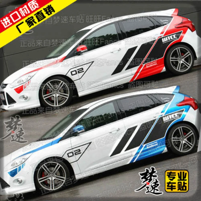 

Car sticker FOR Ford Focus ST WTCC racing car body customization fashionable sports Vinyl Film Decal modified accessories