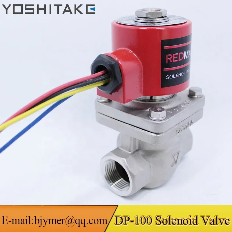 Wholesale Japan YOSHITAKE DP-100 DN10 DN15 DN20 AC110V AC220VNormally Closed Stainless Steel Solenoid Valve For Steam Air Water