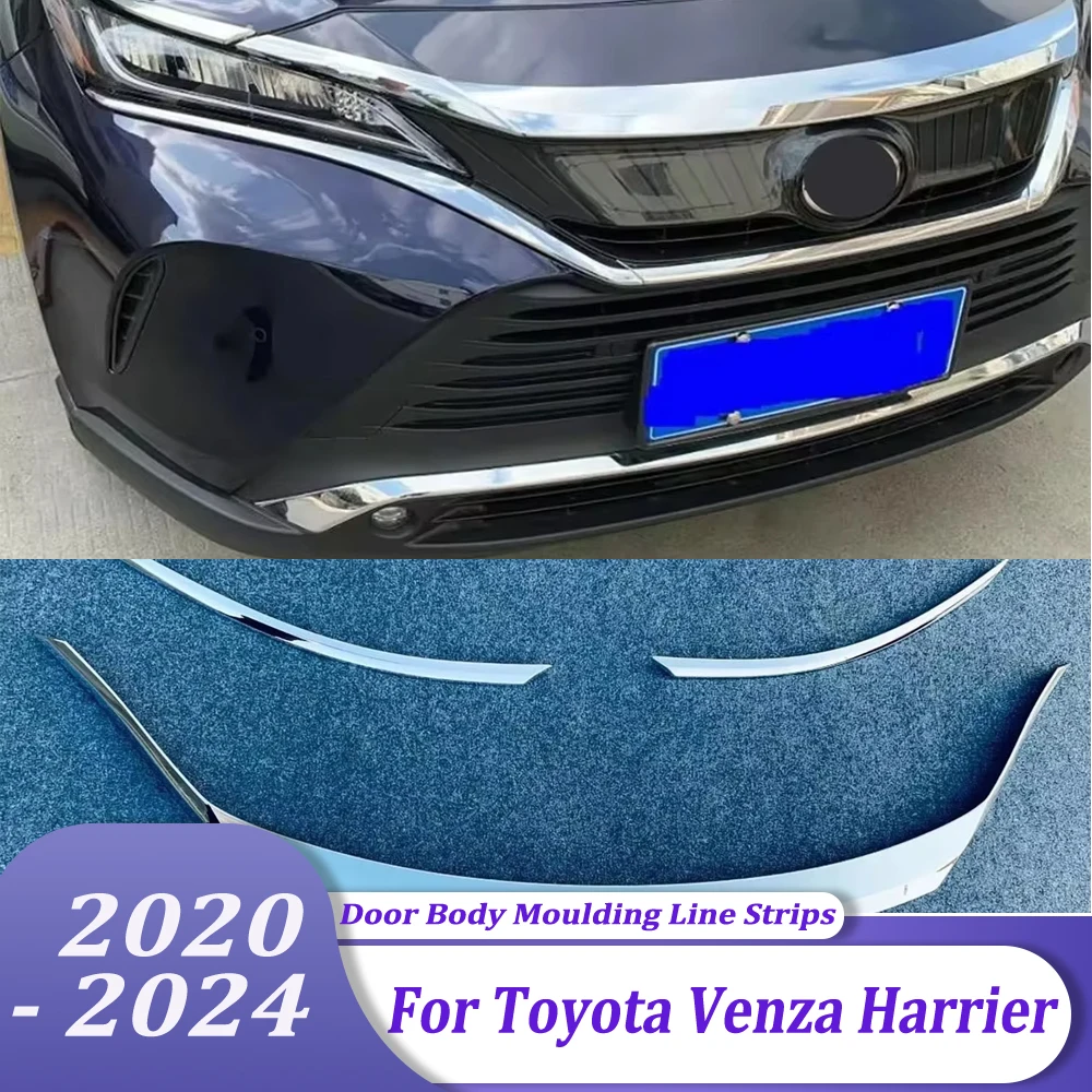 Chrome Front Engine Machine Grille Hood Cover Trim Exterior Car Styling For Toyota Venza Harrier 2020 2021 2022 2023 2024