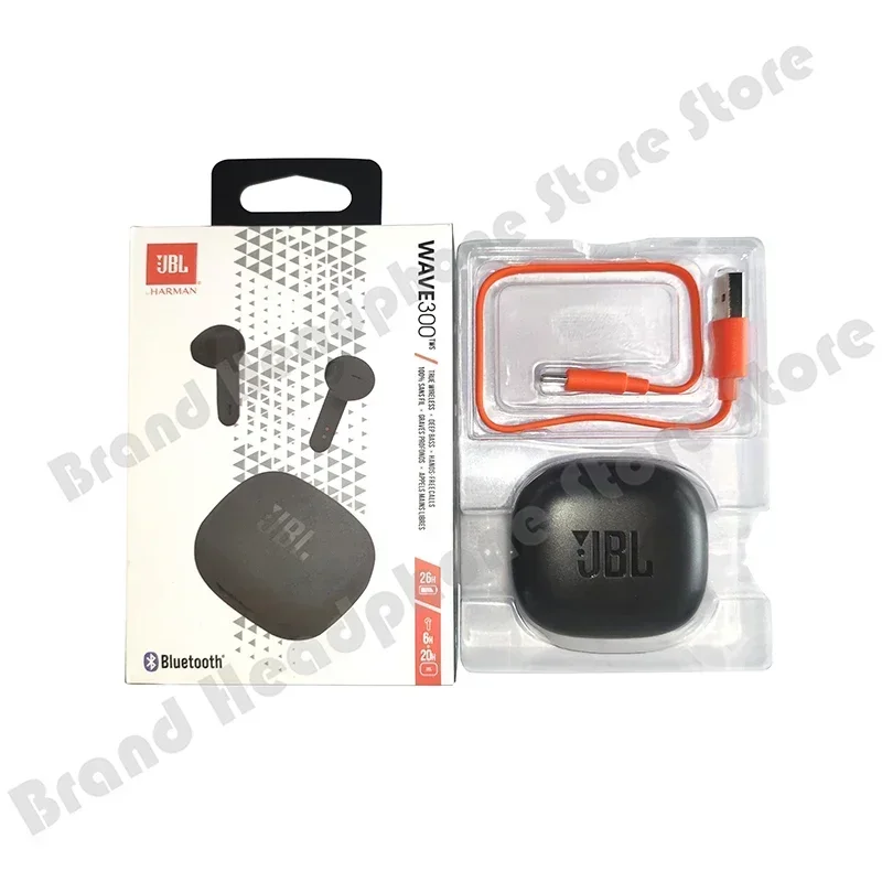 الأصلي JBL موجة 300TWS سماعات لاسلكية الرياضة سماعات بلوتوث التحكم باللمس الرياضة سماعات الموسيقى مع هيئة التصنيع العسكري + حافظة مجانية
