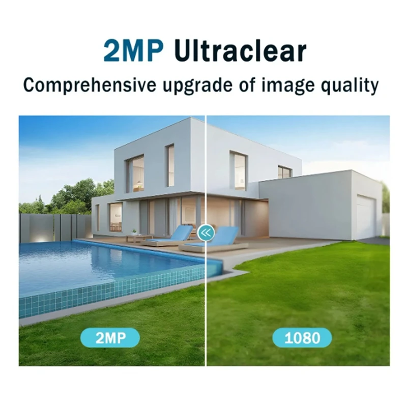 FULL-Wifi Camera 2MP Full HD Outdoor Wi-Fi Surveillance Camera Security Protection Night Vision Smart Home Waterproof Monitor