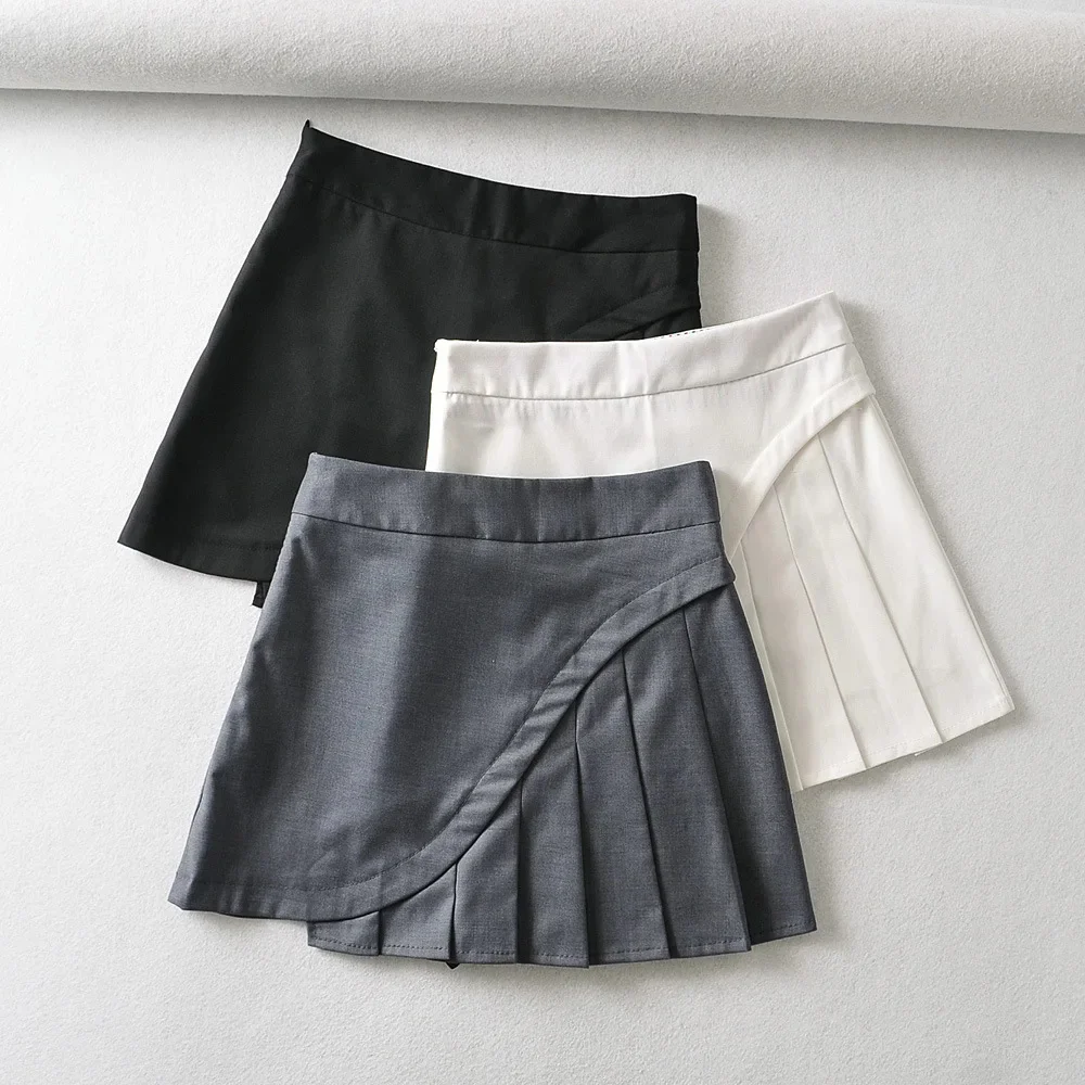 Tb Pleated Skirt Women High-waist Stripe Suit Work Skirts Korean Fashion Golf Petticoat Hip Faldas Mini Tennis Skorts Ropa Mujer