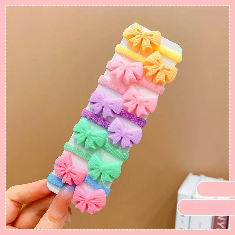 20-40 Pieces/Set Rubber Band for Children Cartoon Hair Band New Sweet Baby Hair Rope Hair Accessories