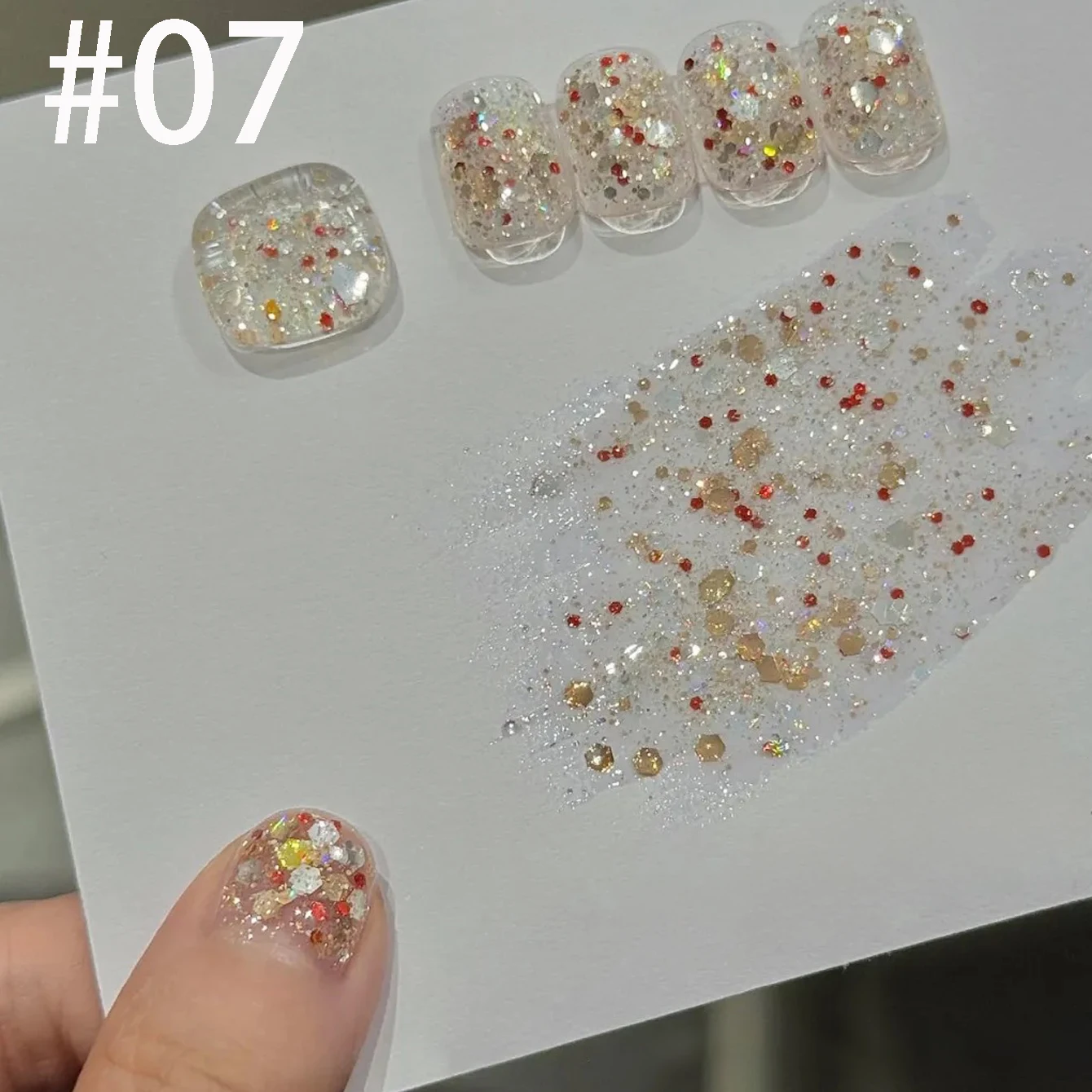 MIANEL 12ML Weißer Nagellack Jimeng Hochzeitskleid Feiner Glitzer-Gel-Nagellack Super Glänzender Glitzer-Nagellack für Nagelkunst-Salon – Detail 25