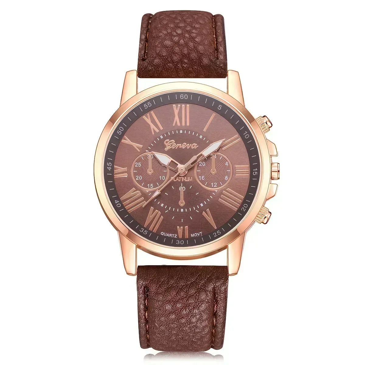 

Quartz watch with Roman numerals for women, elegant, pointer