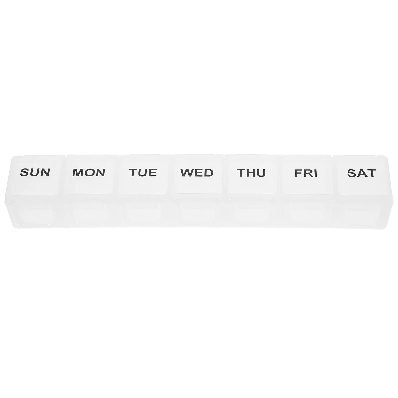 Weekly Pill Organizer Portable Reusable Airtight Medicine Case Break-Resistant Travel Organizer for Daily Use Compact Weekly