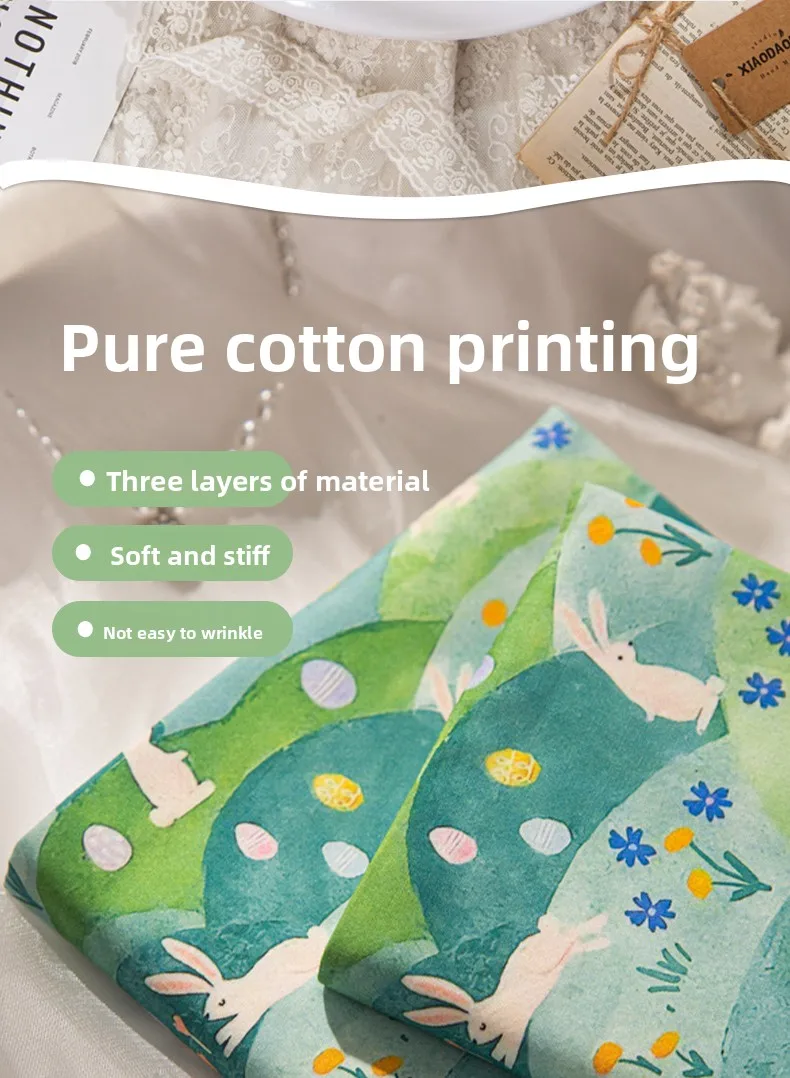 Fromthenon A5A6 Cloth Fabric Book Cover Multi-Style Cute Animal Flower Vintage Notebook Sleeve Reusable Book Protector