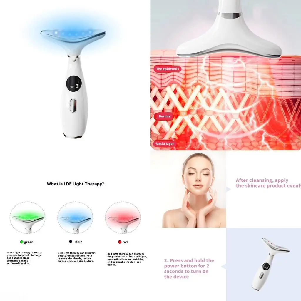 

D08B Light Therapy for Face, LED Face Light Therapy Device for Skin Light Therapy Face Massager Tool