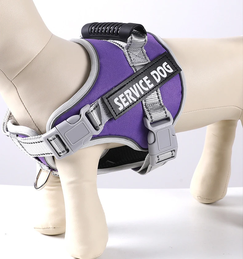 Personalized Name Dog Harness Adjustable Golden Retriever Labrador Dog Harness Reflective for Large Dogs Dog Walking Accessories